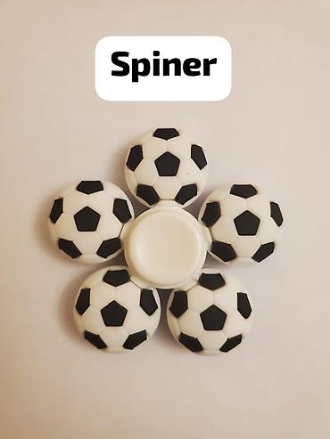 Oyuncaqlar: Futbol mövzulu fidget spiner - Dizayn: 5 qanadlı, hər qanadda futbol — 1