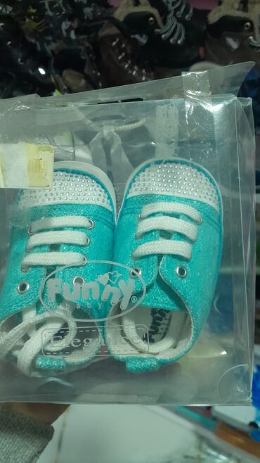 Uşaq ayaqqabıları: Məhsullar: 1) Funny Baby uşaq ayaqqabısı - Rəng: firuzəyi/ağ - Üst — 1