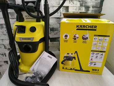 Пылесосы: Пылесос новый Karcher KARCHER wd3 С розеткой Power outlet workshop