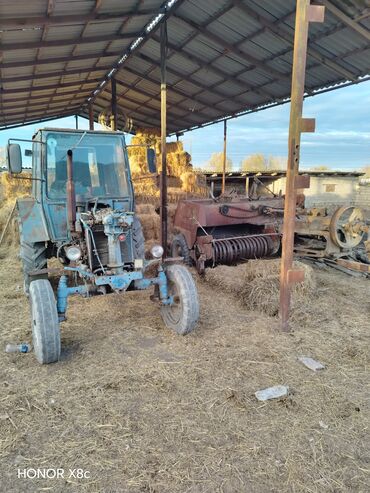 Traktorlar: MTZ tipli təkərli traktor və arxasında ot‑saman pressi Texniki — 1
