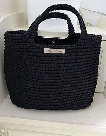 Классические сумки: Сумка ручная работа из хлопкового шнура — 6