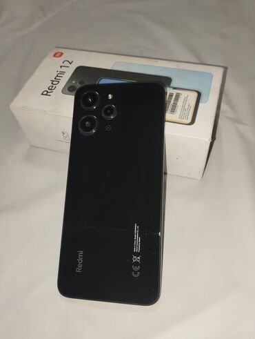 запчаст телефон: Redmi, Redmi 12, Б/у, 256 ГБ, цвет - Черный, 2 SIM