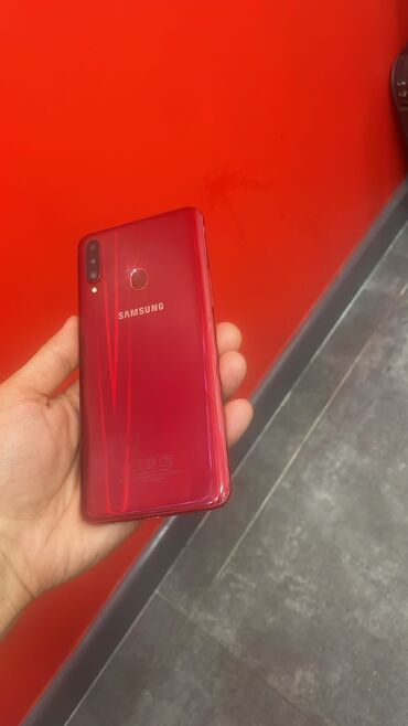 samsung 23: Samsung A20s, 32 GB, rəng - Qırmızı, Düyməli, Sensor, Barmaq izi