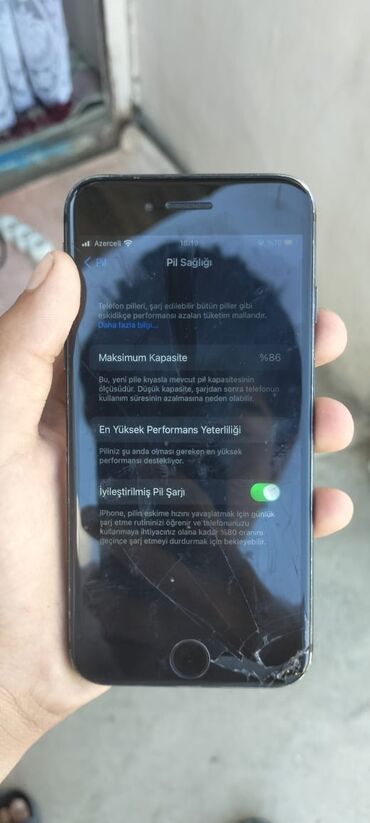 apple imac: IPhone 7, 128 GB, Gümüşü, Qırıq, Barmaq izi