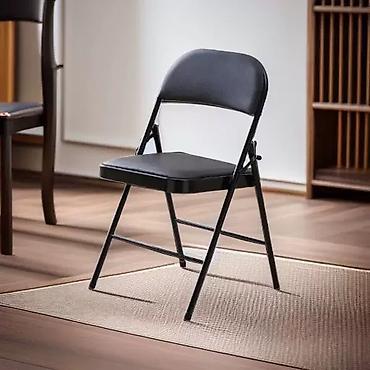 foldable table: Походный складной стул, Новый, Железо, цвет - Черный — 1