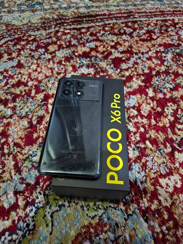 телефон поко х4: Poco X6 Pro 5G, Колдонулган, 512 ГБ, түсү - Кара, 2 SIM