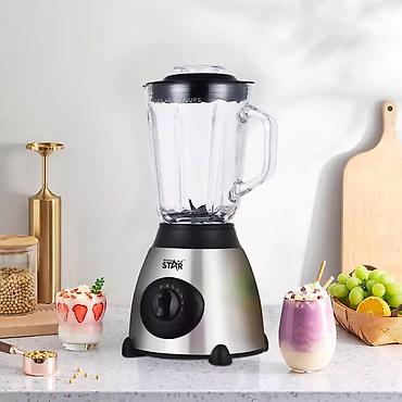 fresh juice blender: Blender şirələr və smuzilər hazırlamaq üçün 1,5 litrlik şüşə qabı və — 5