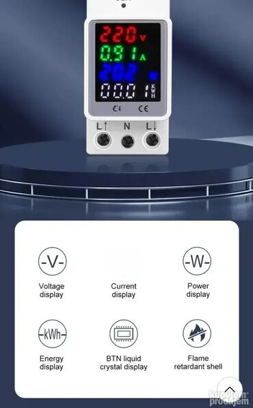 Ostali uređaji: 4u1 TOMZN AC 110V 220V 100A Merač Električne Energije ⚡🔋 Napon — 7