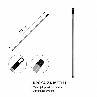 KMT Siva drška za mop 3283482 Praktična siva drška za mop za