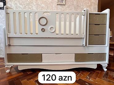 детские кроватки с комодом: Uşaq beşiyi və komod birləşməsi – “baby mood” model. Rəng: ağ və açıq — 1