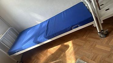 bed sheets: Металлическая общебольничная кровать с матрасом — 2