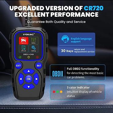 xtool d5s cena: Novo - UDIAG CR720 OBD2 EOBD+CAN sa testerom napona baterije Funkcije — 5