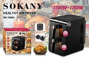 1700: Аэрогриль Sokany Healthy Air Fryer SK‑10084 - Два независимых отсека — 1