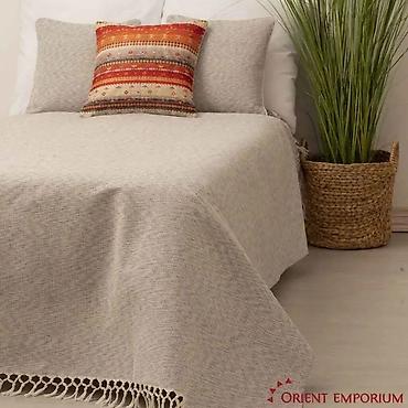 Ćebad i pokrivači: Prekrivač za krevet – jednostavan tkan, sa resama na ivicama - — 4