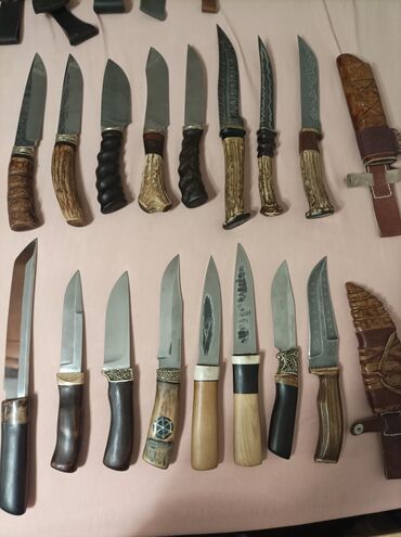 Коллекционные ножи: Приборы для охотырыбалки кухни, туризма итд.,сталь кованая в