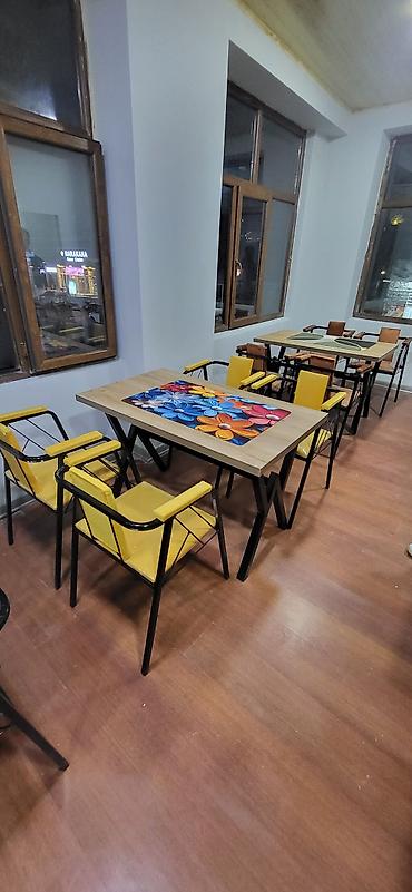 kafe stul: Mətbəx üçün, Yeni, Açılmayan, Kvadrat masa, 4 stul — 6