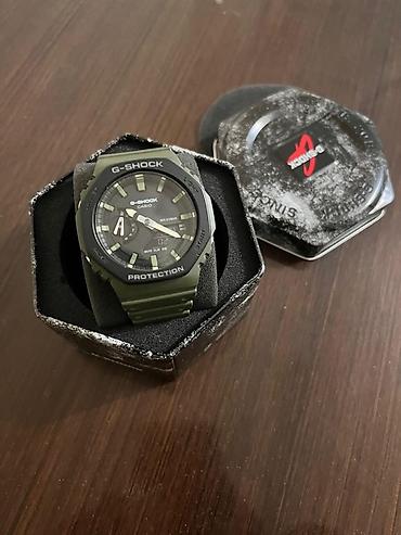 Aksesuarlar: Casio G-SHOCK saatı – GA-2100 seriyası (yaşıl rəng) - Korpus: yüngül — 3