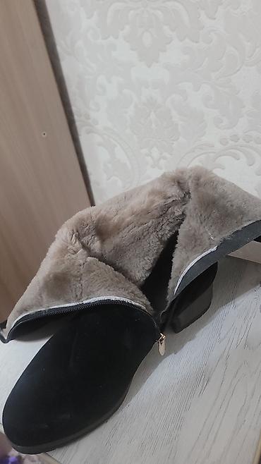 pera donna обувь: Сапоги, 41, Polann, Б/у, цвет - Черный, Самовывоз — 2