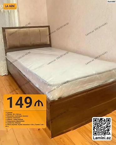 Ev üçün mebel: Çarpayı – La Mini (Kod: 6980) - Ölçü: 90 × 200 sm - Mexanizm — 1