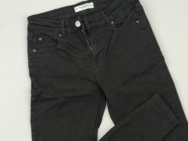 spódnice jeansowe czarne z guzikami: Jeansy, Pull and Bear, XS, stan - Dobry