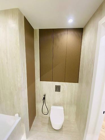 Ванны: Современный санузел в минималистичном стиле. - Отдельная зона ванны с — 2