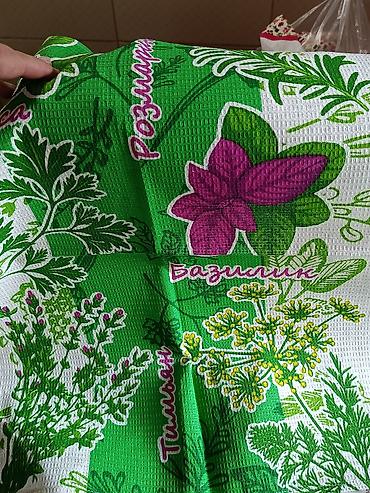 Полотенца: Кухонные вафельные полотенца с ярким принтом. размер 50/70 Материал — 1