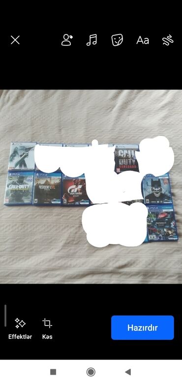 PS5 (Sony PlayStation 5): Faynil 45 m Vanguard 40 my Cal of duty Infiniti 20 Resident 7 30