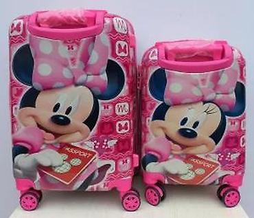 Rančevi, torbe i koferi: Dečiji koferi set – Minnie Mouse motiv - Set od 2 kofera u ružičastoj — 21