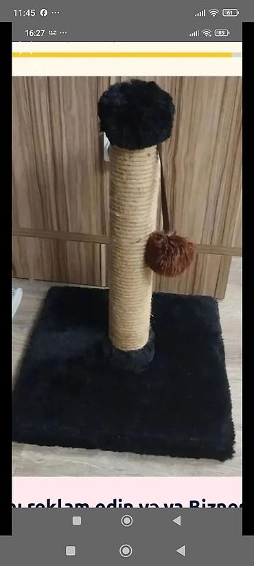 toy pudil: Pişik üçün qaşınma dirəyi və oyun stendi - Material: təbii sizal — 1