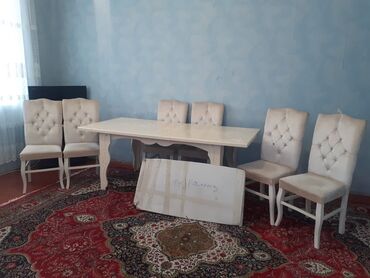 uşaq mebeli genc oda: Qonaq otağı üçün, Yeni, Dördbucaq masa, 6 stul