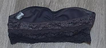 Brushalteri, Bralete: Čipkasti bandeau grudnjak – crni - Model: bandeau/bez bretela — 2
