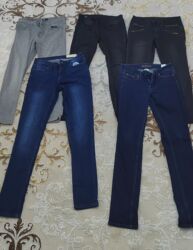 qadın jaketləri: Qadın cins şalvar dəsti - 5 ədəd dar kəsimli cins şalvar - Rənglər