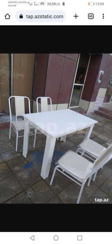 Bağ, çöl masa və oturacaq dəstləri: Yeni, Dördbucaq masa, 4 stul, Açılmayan, Stullar ilə, Taxta, Azərbaycan -da lalafo.az — 17 Bağ, çöl masa və oturacaq dəstləri: Yeni, Dördbucaq masa, 4 stul, Açılmayan, Stullar ilə, Taxta, Azərbaycan — 17