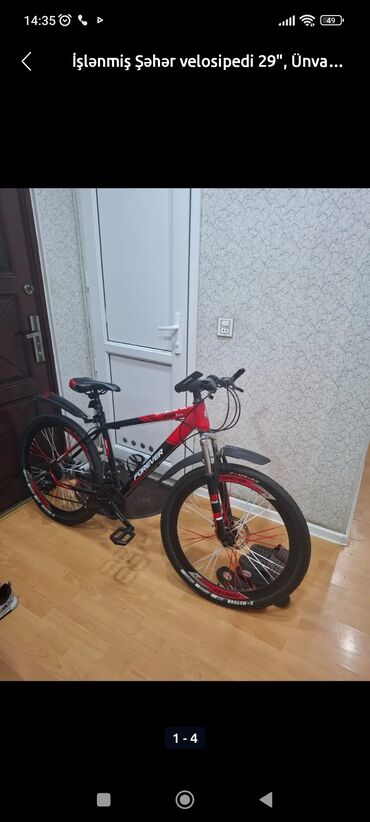 26 təkərlərin satıb: İşlənmiş Şəhər velosipedi 26", sürətlərin sayı: 24, Ünvandan götürmə