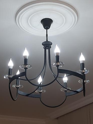 antik şamdan: Çılçıraq, 8 lampa, Metal — 1