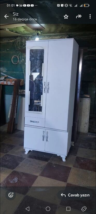 Dolablar: Açılan, 2 qapılı Düz dolab, Qarderob, paltar dolabı — 4