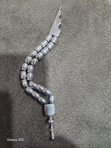 Metal təsbeh – xüsusi dizaynlı - Material: tam metal, parlaq xrom ton