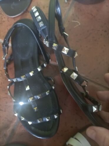 srebrne sandale na platformu: Sandale, Africa, 38