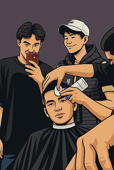 Парикмахер Мужские стрижки. Процент