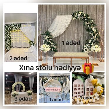 Bayram bəzəkləri: Nişan, toylar və ad günü üçün komple dekor paketi 2 yumru dekor — 1