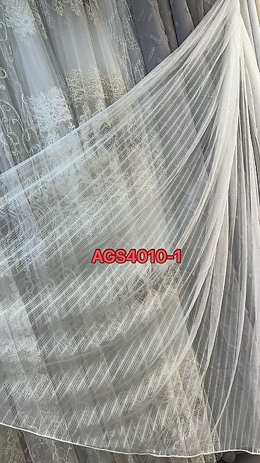 silk filament: AG S4011 seriyası tull pərdəlik parça - Model kodları: AGS4011-1 və — 8