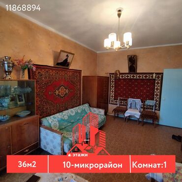 квартира 10 микрайон: 1 комната, 36 м², 106 серия, 7 этаж