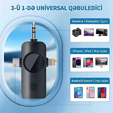 sims: İki kanallı simsiz yaka mikrofonu dəsti – 3-ü 1-də universal — 6