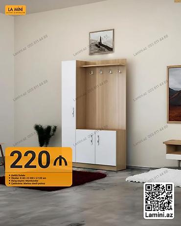 Mebel: Dəhliz dolabı – La Mini - Model: Dəhliz Dolabı - Ölçülər: E 40 × H — 1