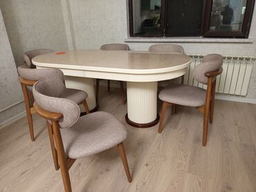 metbex çanaqları: Mətbəx üçün, Oval masa, 6 stul