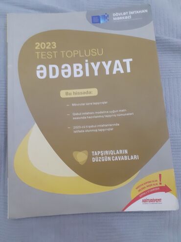 Testlər: Ədəbiyat test toplusu 2023 nəşr- üstündə teat işlənilməyib, alındığı