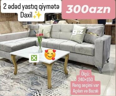 Masa və oturacaq dəstləri: Künc divan, Yeni