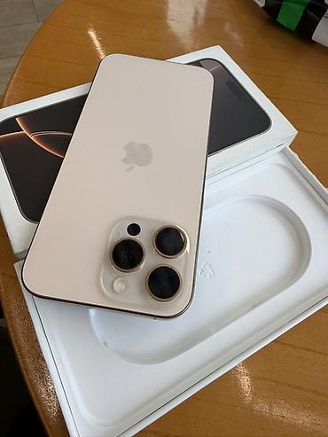 Уюлдук телефондор жана аксессуарлар: IPhone 16 Pro Max, Колдонулган, 256 ГБ, Desert Titanium, Куту, 90 % — 1