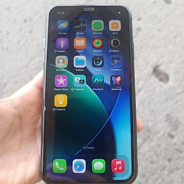 iphone cs max: IPhone 11, Б/у, 128 ГБ, Черный, Защитное стекло, Чехол, Кабель, 82 % — 9
