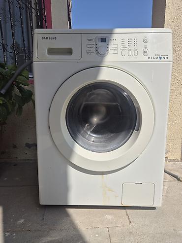 Məişət texnikası: Paltaryuyan maşın Samsung, 6 kq, İşlənmiş, Avtomat, Qurutmasız — 1